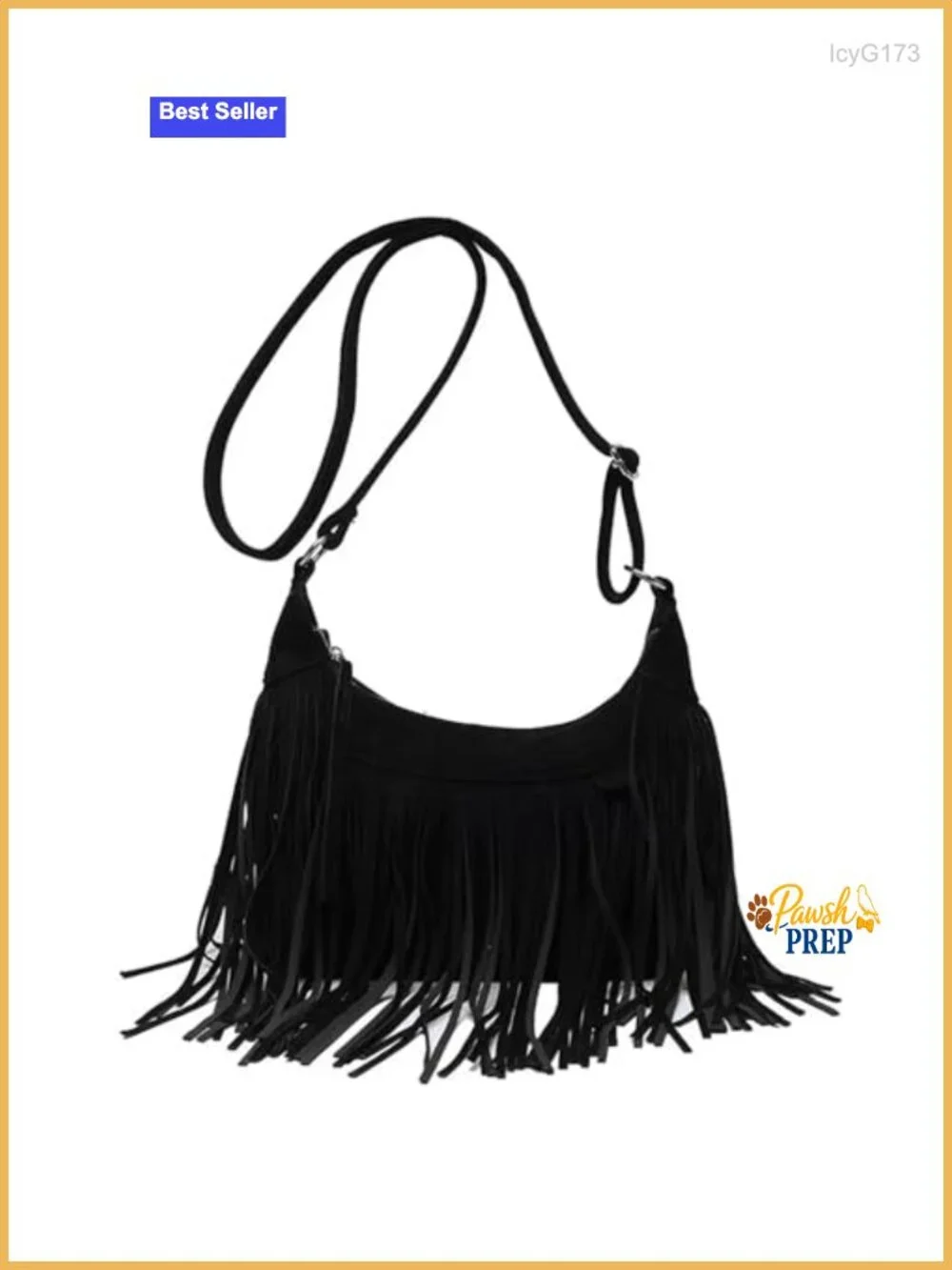 Women Vegan Suede Fringe Crossbody Hobo Bag Tassel Shoulder Purse Boho